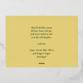 Elegant Gold Script Good Tidings of Comfort Joy Fo Folie Feestdagenkaart (Achterkant)