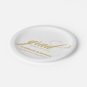 Elegant Gold Script Graduation Party Papieren Bordje (Gekanteld)
