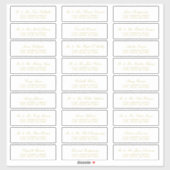 Elegant Gold Script Guest-Adresetiketten Sticker (Vel)