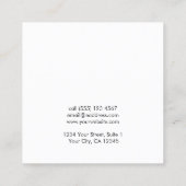 Elegant Gold Script Hair Clip Display Card Vierkante Visitekaartje (Achterkant)