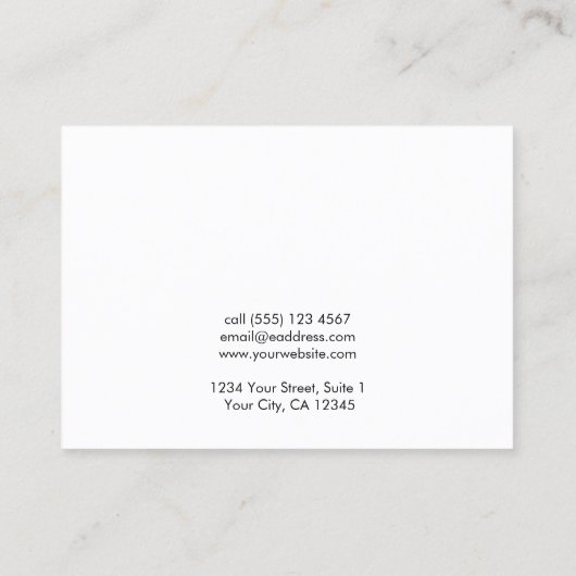 Elegant Gold Script Hair Clip Display Card Visitekaartje (Achterkant)