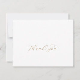 Elegant Gold Script Hartelijk dank. Bedankkaart