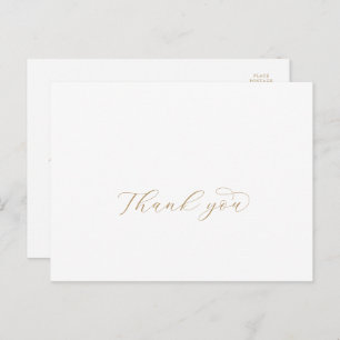 Elegant Gold Script Hartelijk dank Briefkaart