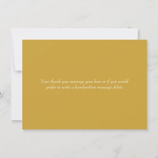 Elegant Gold Script Hartelijk dank Rozen Floral Ga Bedankkaart (Achterkant)