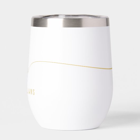 Elegant Gold Script Initiaal Monogram (Achterkant)