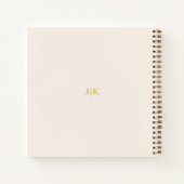 Elegant Gold Script Ivory Wedding Guestbook Notitieboek (Achterkant)