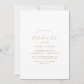 Elegant Gold Script Kitchen Tea Kaart (Voorkant)