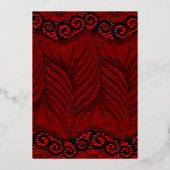 Elegant Gold Script Lace Halloween Folie Uitnodiging (Achterkant)