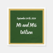 Elegant Gold Script-Lijst op Gold Cocktail-servet Servet (Voorkant)