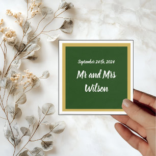 Elegant Gold Script-Lijst op Gold Cocktail-servet Servet