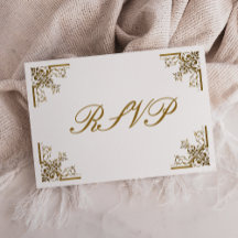 Elegant Gold Script  Lijst Wedding