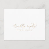 Elegant Gold Script Menu Keuze RSVP-Briefkaart (Voorkant)