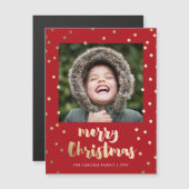 Elegant Gold Script Merry Kerstfeestay Kaart (Voorkant / Achterkant)