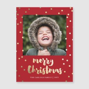 Elegant Gold Script Merry Kerstfeestay Kaart