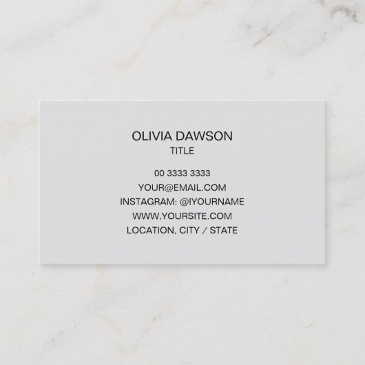 Elegant Gold Script Minimalist Visitekaartje (Achterkant)