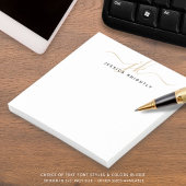 Elegant Gold Script Monogram Initialen minimalisti Post-it® Notes