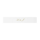 Elegant Gold Script Monogram Weddenschap Uitnodigingen Wikkel (Vlak)