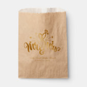 Elegant  Gold Script MR & MRS Wedding Bedankzakje (Voorkant)