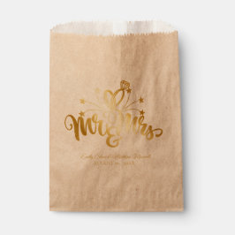 Elegant  Gold Script MR & MRS Wedding Bedankzakje