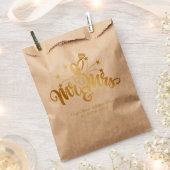 Elegant  Gold Script MR & MRS Wedding Bedankzakje (Geknipt)