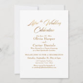 Elegant Gold Script na de huwelijksfeestdag Kaart (Voorkant)