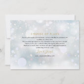 Elegant Gold Script New Plan Winter Event Save The Date (Achterkant)