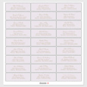 Elegant Gold Script op Paarse gastnamen Sticker (Vel)