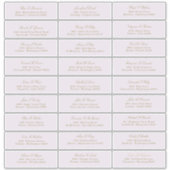 Elegant Gold Script op Paarse gastnamen Sticker (Voorkant)