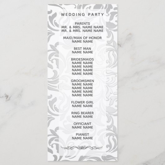 Elegant Gold Script Personal Photo Wedding Program Programmakaart (Achterkant)