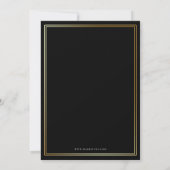Elegant Gold Script Photo Afstuderen Invitation Kaart (Achterkant)