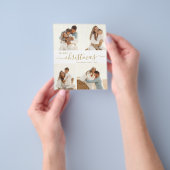 Elegant Gold Script Photo Collage Kerstbrochure Flyer (Hand)