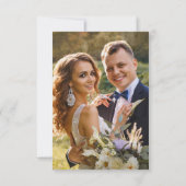 Elegant Gold Script Photo Weddenschap Hartelijk da Bedankkaart (Achterkant)