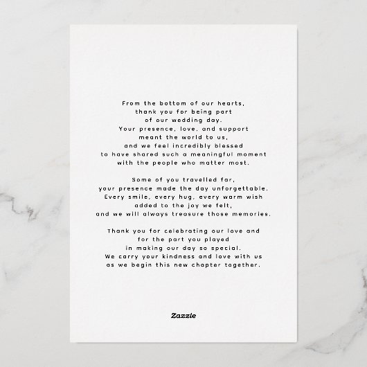 Elegant Gold Script Photo Weddenschap Hartelijk da Folie Uitnodiging (Achterkant)