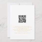Elegant Gold Script QR Code Weddenschap Kaart (Achterkant)