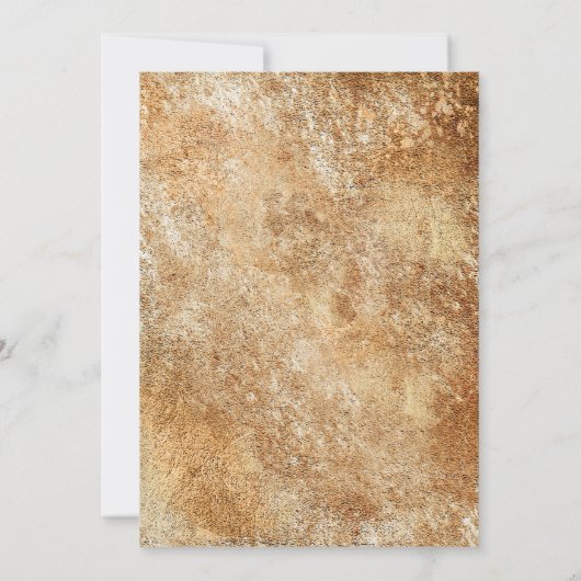 Elegant Gold Script Rustic Wedding Invitat Kaart (Achterkant)