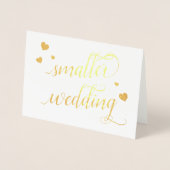 Elegant Gold Script Smaller Weddenschap is kleiner Folie Kaarten (Voorkant)