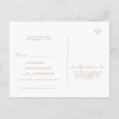 Elegant Gold Script Song Request RSVP Briefkaart (Achterkant)
