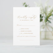 Elegant Gold Script Song Request RSVP Card Kaartje (Staand voorkant)