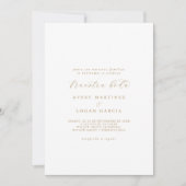 Elegant Gold Script Spain Nuestra Boda Kaart (Voorkant)