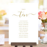 Elegant Gold Script Table Number 10 Seating Chart Kaart<br><div class="desc">Deze elegante gouden en witte handtekeningsmanuscript dubbel-zijdig lijst nummer 10 zitplaatsende grafiekkaarten zijn perfect voor alle vieringen. Ontworpen door: Thisnotme©</div>