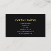 Elegant Gold Script Visitekaartje (Achterkant)