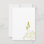 Elegant Gold Script vrijgezellenfeest card, Bedankkaart (Achterkant)