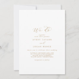 Elegant Gold Script We wedden wel Kaart
