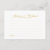 Elegant Gold Script Wedding Advice en Wishes Kaart (Voorkant)