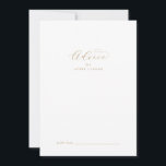 Elegant Gold Script Wedding Advice Kaart<br><div class="desc">Deze elegante goudscripttrouwadvieskaart is perfect voor een eenvoudige bruiloft en kan voor elke gebeurtenis worden gebruikt. Het minimalistische goud- en witte design is uitgerust met fancy romantische typografie met moderne glazen stijl. in elke kleur. Houd het ontwerp minimaal en vaag, zoals het is, of pas het aan door uw eigen...</div>