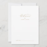 Elegant Gold Script Wedding Advice Kaart<br><div class="desc">Deze elegante goudscripttrouwadvieskaart is perfect voor een eenvoudige bruiloft en kan voor elke gebeurtenis worden gebruikt. Het minimalistische goud- en witte design is uitgerust met fancy romantische typografie met moderne glazen stijl. in elke kleur. Houd het ontwerp minimaal en vaag, zoals het is, of pas het aan door uw eigen...</div>