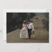 Elegant Gold Script Wedding Bedankkaart (Achterkant)