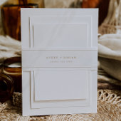 Elegant Gold Script Wedding Belly Band Uitnodigingen Wikkel