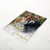 Elegant Gold Script Wedding Folie Uitnodiging (Gedraaid)