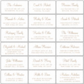 Elegant Gold Script Wedding Guest Address Sticker (Voorkant)